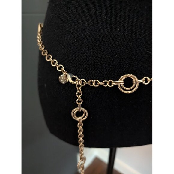 y2k Liz Claiborne Gold‎ Tone Chain Belt - L/XL - Picture 2 of 5